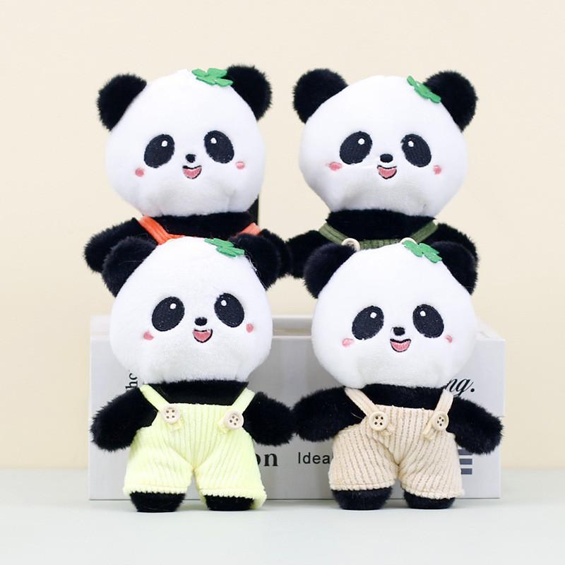 Adorable Panda Plush Toy Keychain Cute Animal Figure With Short Plush And Pp Cotton Filling