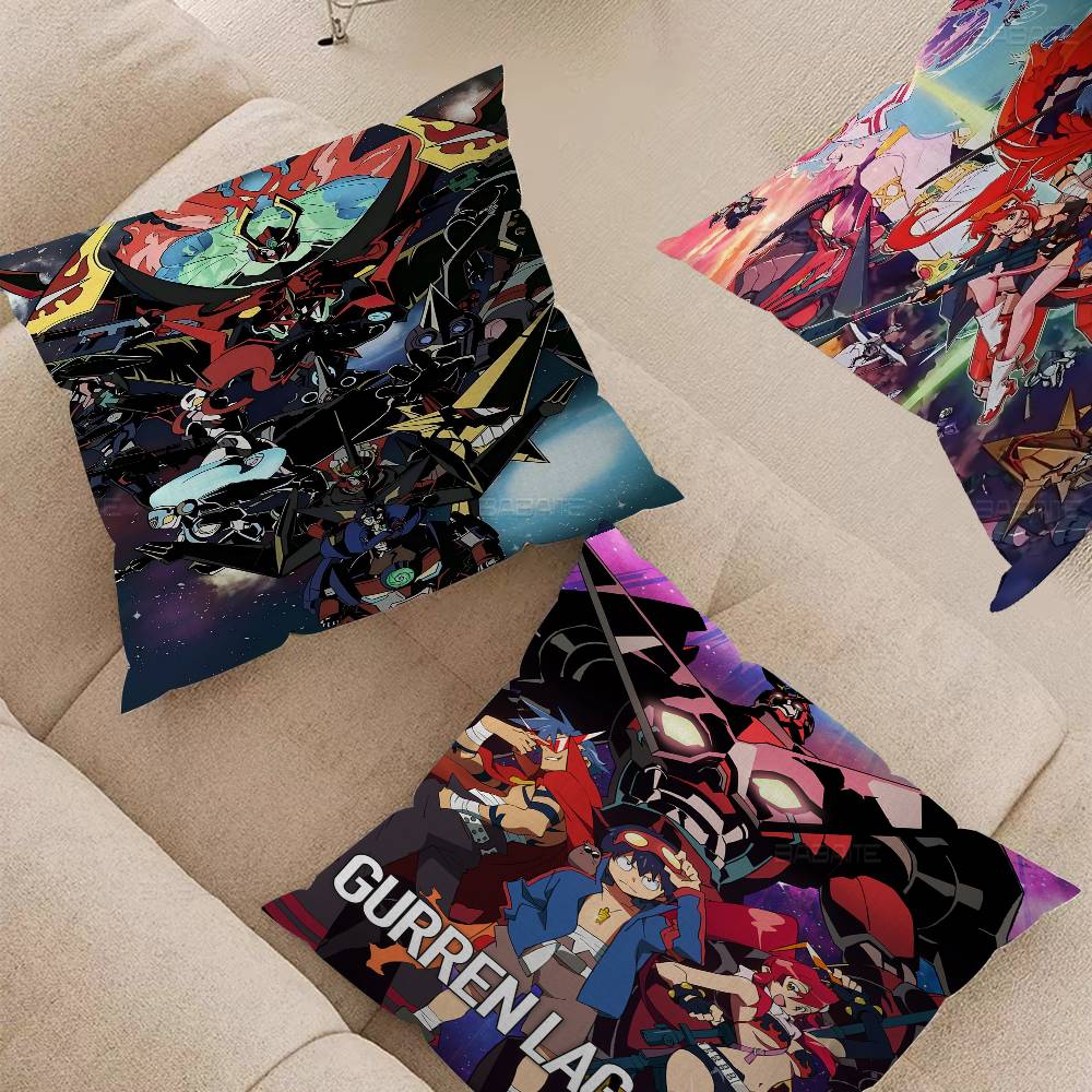 Anime G-Gurren Comics Lagann Pillow Gift Home Office Decoration Pillow Bedroom Sofa Car Cushion CoverPillow Case
