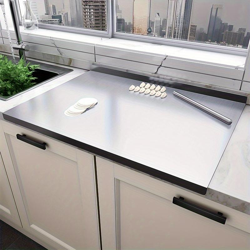 Extra Large Stainless Steel Cutting Board - Thick, Food-Safe for Smooth Rolling & Kneading In the Kitchen