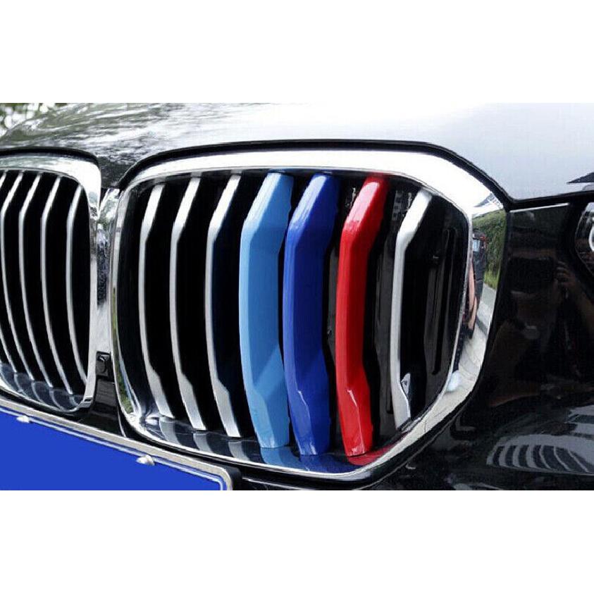 For BMW X7 2019-2021 Three M-Color Front Center Mesh Grille Grill Strip Cover 3p
