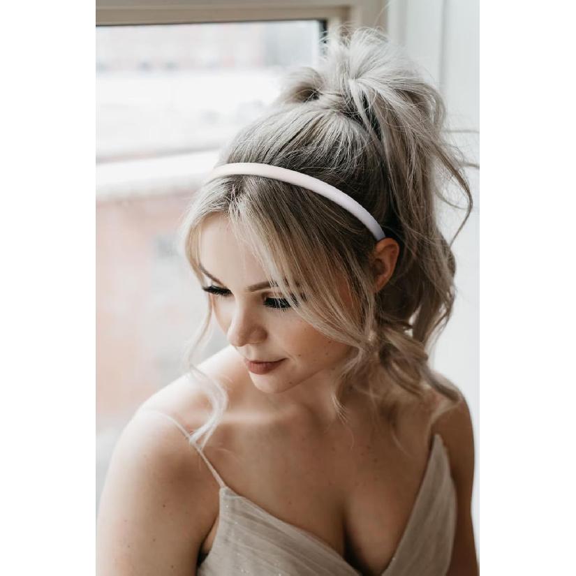 WOVOWOVO Thin Leather Headbands for Women Girls, Womens Fashion Headbands Non Slip Hair Head Bands Simple Hairbands Hoop Accessories