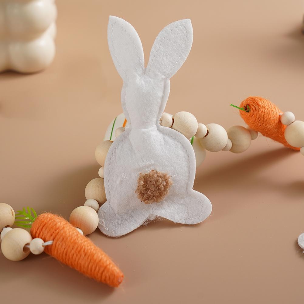 Easter Bunny Carrot Garland Decor, Spring Pastel Home Party Decoration, Hanging Ornament for Easter Egg Hunt Garden Party
