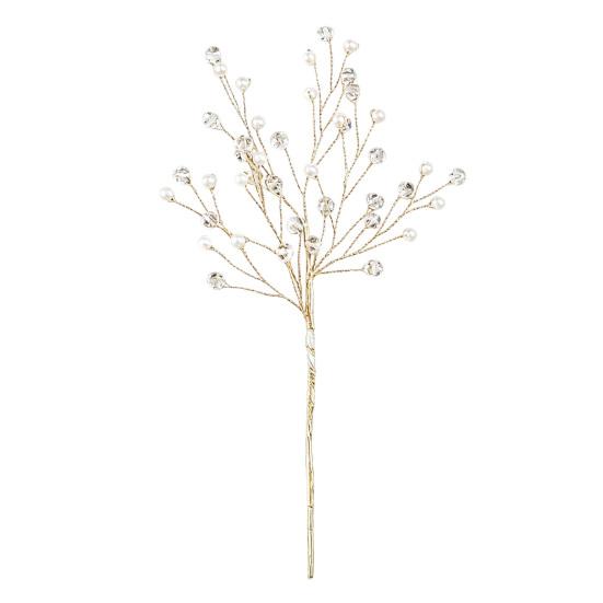 Winter-Themenparty-Dekoration Künstliche Kristall-Weihnachtsbaum-Stecker mit biegsamem Draht, Acryl-Perlen-Spray Bastelbedarf für Ornamente Feiertage