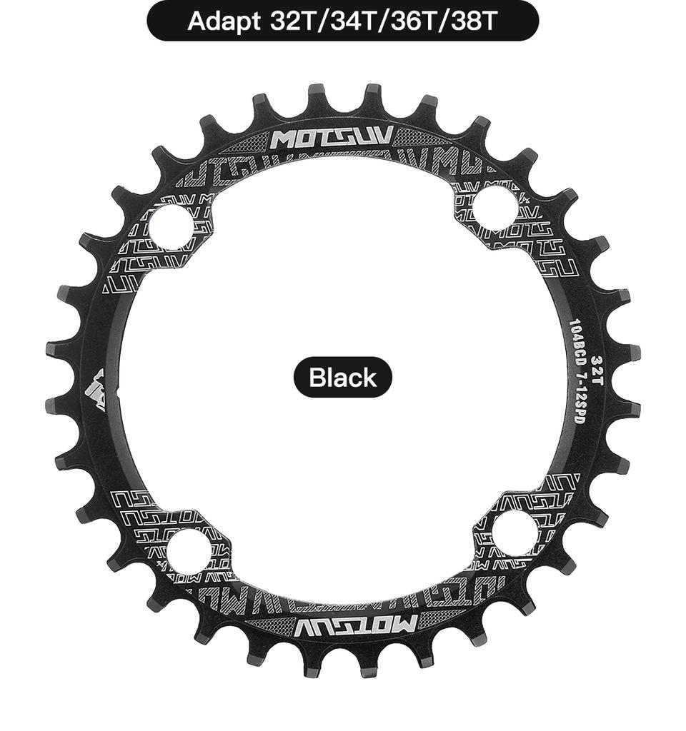 MOTSUV 104 BCD horské kolo Kulatý Oválný Převodník Úzký Široký Pastorek 32T/34T/36T/38T Cyklistický Hvězdicový Kroužek Sada dílů pro Kliky