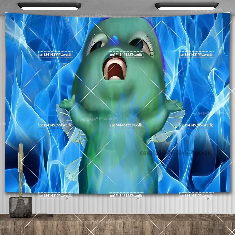 

Библ говорит мем гобелен мультфильм аниме гобелен настенное одеяло декор комнаты эстетический фон ткань ковер коврики украшение дома 29x37in 74x94cm