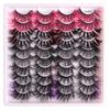 20 Pairs Of Colored False Eyelashes ,Magnifying The Eyes ,Thick And Curly Cross Eyelashes