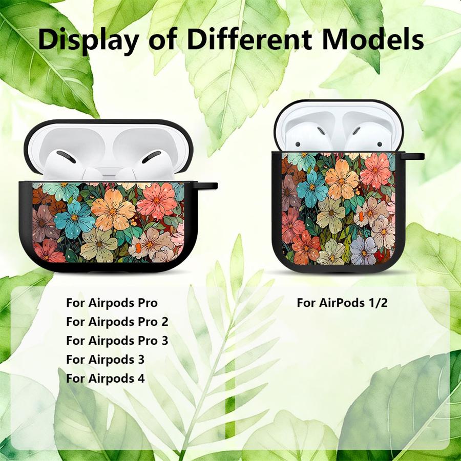 Case For Airpods Pro2 Pro3 1 3 2 4 Pro Earphone Cases Cover Beautiful Flower Pattern
