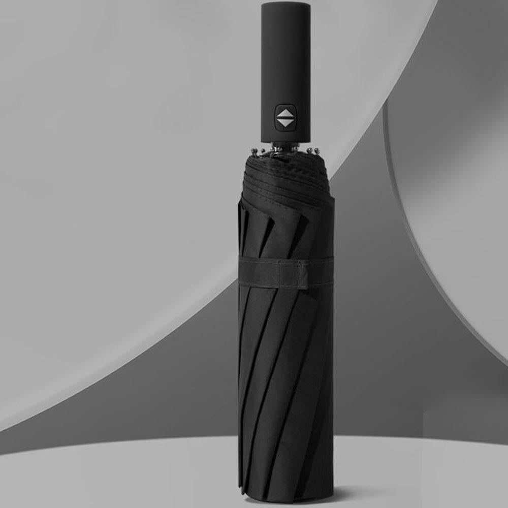 

12-ти спицевый ветрозащитный зонт для дождя, большой дорожный зонт с автоматическим открыванием и закрыванием, для путешествий, портативный зонт от солнца чёрный