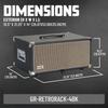 GATOR Rack Case Vintage Amp Style Retro Rack Series 4U Black GR-RETRORACK-4BK (Mounting screws/washers included) []