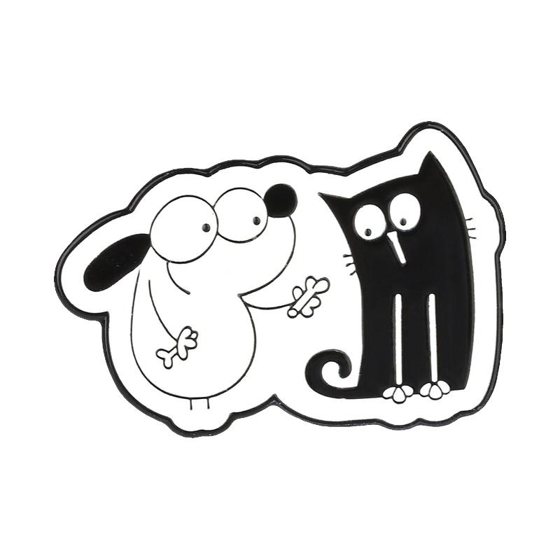 Cutee Black Cat Enamel Pins Cartoon Kitten Void Loading Kawaii Animal Brooches Lapel Backpack Badge Jewelry Gifts for Friends