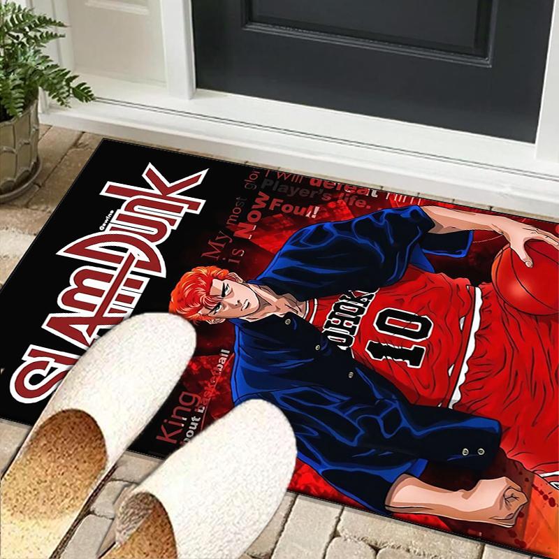Anime Basketball Heroes Office Rug Chair Mat, Game Carpet, Suitable for Front Door, Bedroom, Living Room, Desk, Holiday Gift