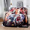 Haaland Stella del Calcio Coperta Plaid Giocatore di Calcio Stampa Foto Morbida Calda Copertura per Divano Decorazione Collage Sportivo Coperta Regalo per Appassionati di Calcio