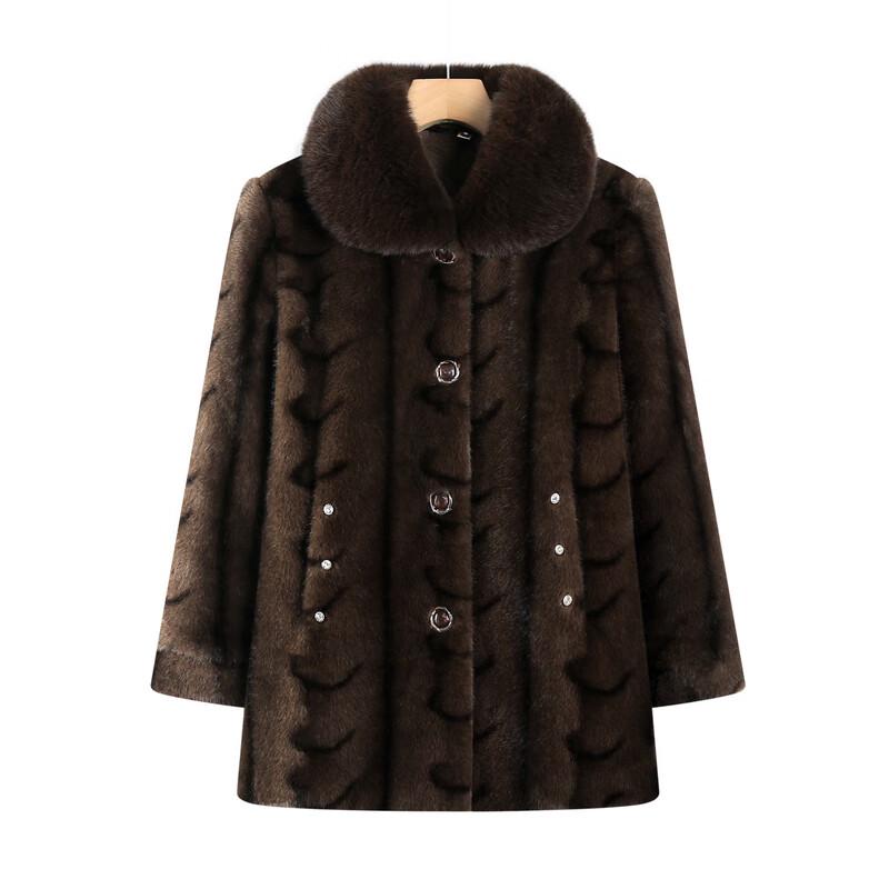 Yalu Women's New Chinese Style Winter Faux Mink Velvet Coat