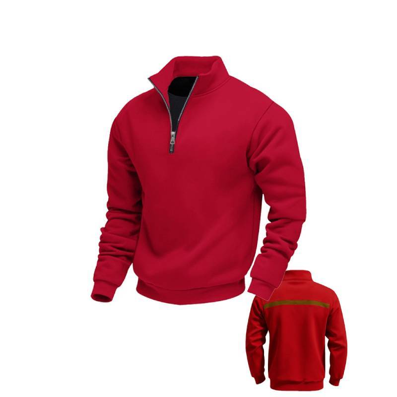 Urbaner Fleece-Hoodie für Jugendliche mit Stehkragen und Reißverschluss für legere Winterkleidung