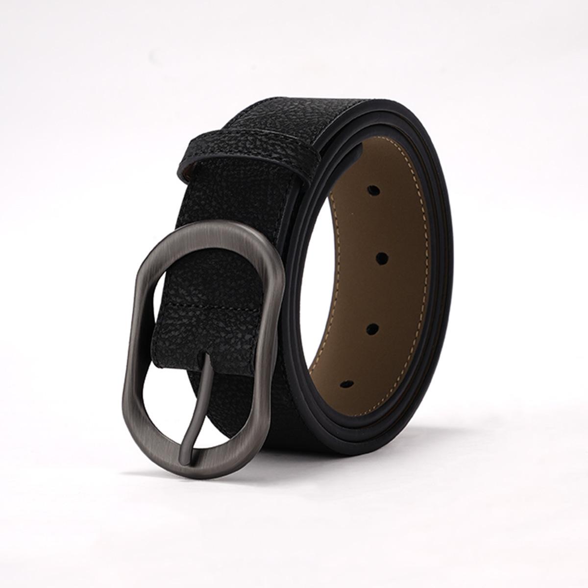 New Belt Women S Leather Suit Pants Simple Pin Buckle Versatile Dress Women S Belt Cowhide Decorative Belt Women 105cm