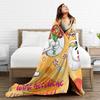 Diddl Cartoon Dog Plush Blanket Girls Boys  Flannel Throw Blanket For Couch Chair Warm Custom DIY Quality Bedspread Gift