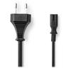 Power Cable - Nedis - CEGL11040BK05 - Black - 0.50 M - Nickel-plated - Flat