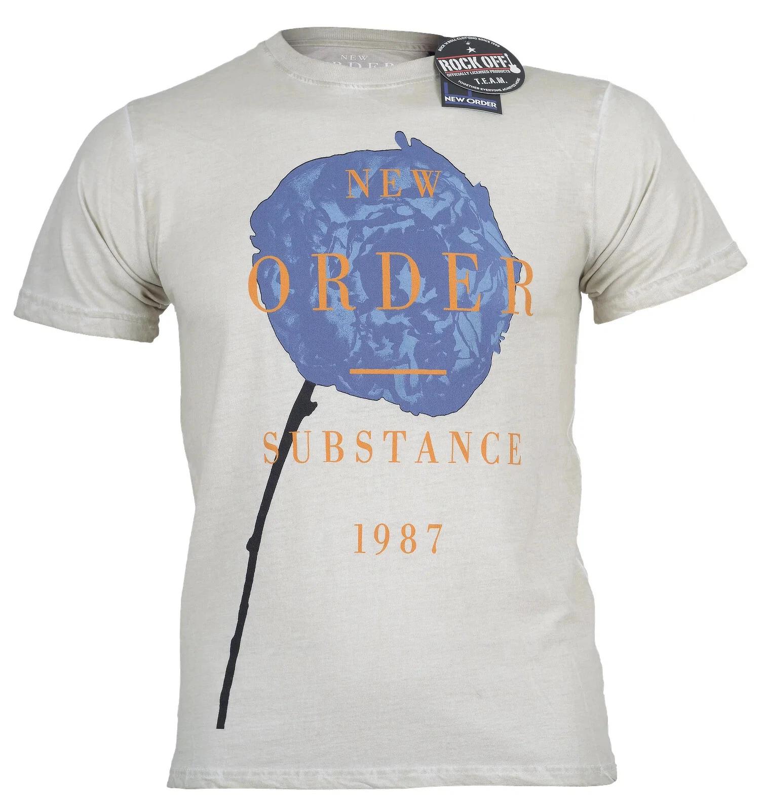 

Official New Order T Shirt Spring Substance Natural Stone Dip Dye New S To XXL 3XL