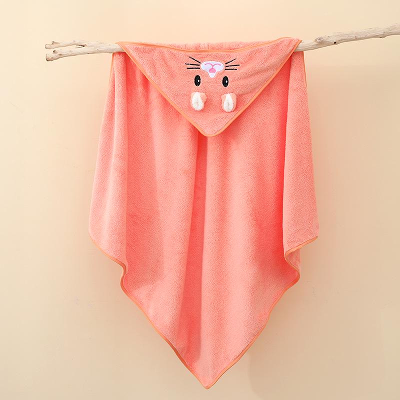 Newborn Coral Fleece Hooded Swaddle & Quick-Dry Bath Towel