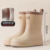Women Fashionable Rain Boots, New Outer‑Wear Mid‑Calf & Short‑Calf Rubber Rain Shoes, Adult Wear‑Resistant Non‑Slip Waterproof Water Shoes
