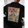 European sizes A Men'S Short-Sleeve T-Shirt Featuring a Cute Cat Design, with a Loose Fit, Stylish Casual Round Neck
