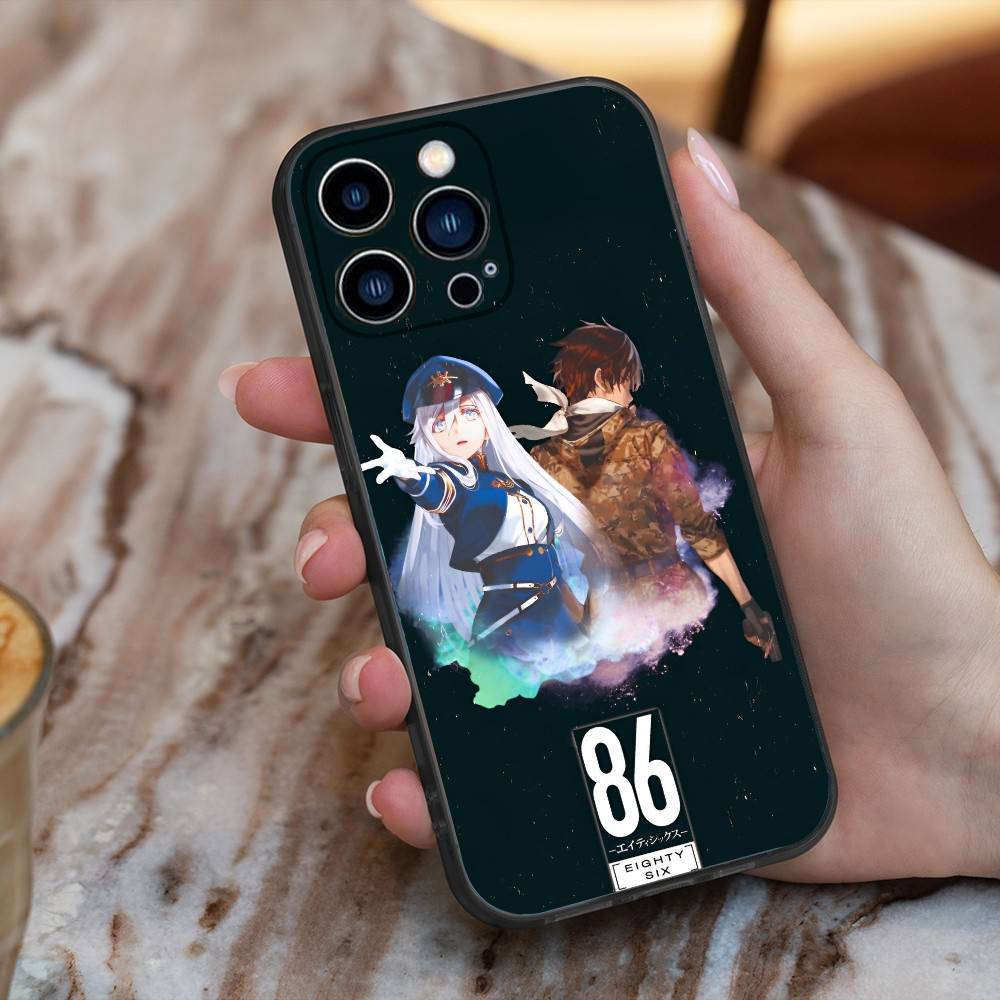1 Stück Klassisches Anime 86 Eighty Six Mode Handyhülle Silikon Weich Für IPhone 16 15 14 13 12 11 Plus Pro Max Plus