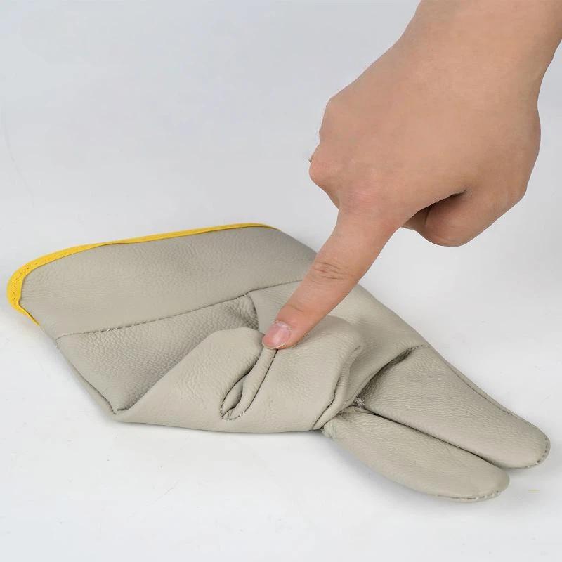 Welding Gloves Top Grain Genuine Cowhide 1 Pair Soft Comfortable Wear Resistant for Gardening Yard Pruning Work