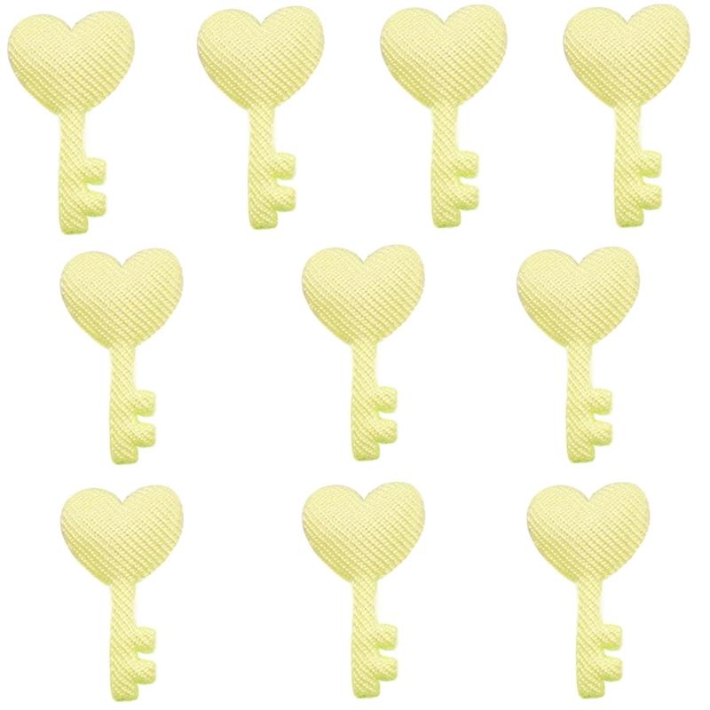 Crafts Baby Small Heart Key for Patches Hair Clip Lovely Hair Side Clip Barrettes 10 жёлтый