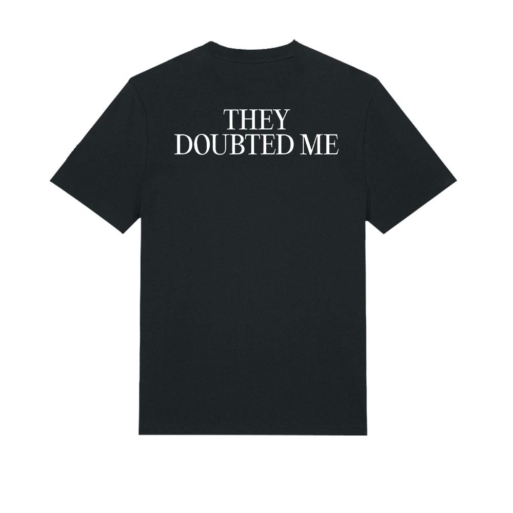 

They Doubted Me Letter Print T Shirts Drake Iceman Harajuku Pure Cotton Tees Summer High Quality Casual Clothes Unisex Loose Top XS чёрный
