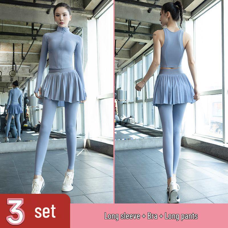 Women s Pleated Skirt & Jacket Quick-Dry Yoga Set S