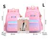 Girls' School Backpack with Cute Doll Pendant Gradient Princess Backpack Nylon Student School Bags Suitable for Ages 1-3-6 Book
