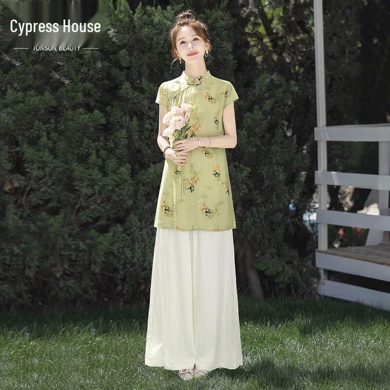 New Chinese Style Women s Two-Piece Set L