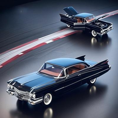 Modelo de Coche de Aleación a Escala 1/32 Serie Eldorado Biarritz con Luz de Sonido Vehículos de Juguete Diecast Niños Regalo de Cumpleaños Decoración del Hogar