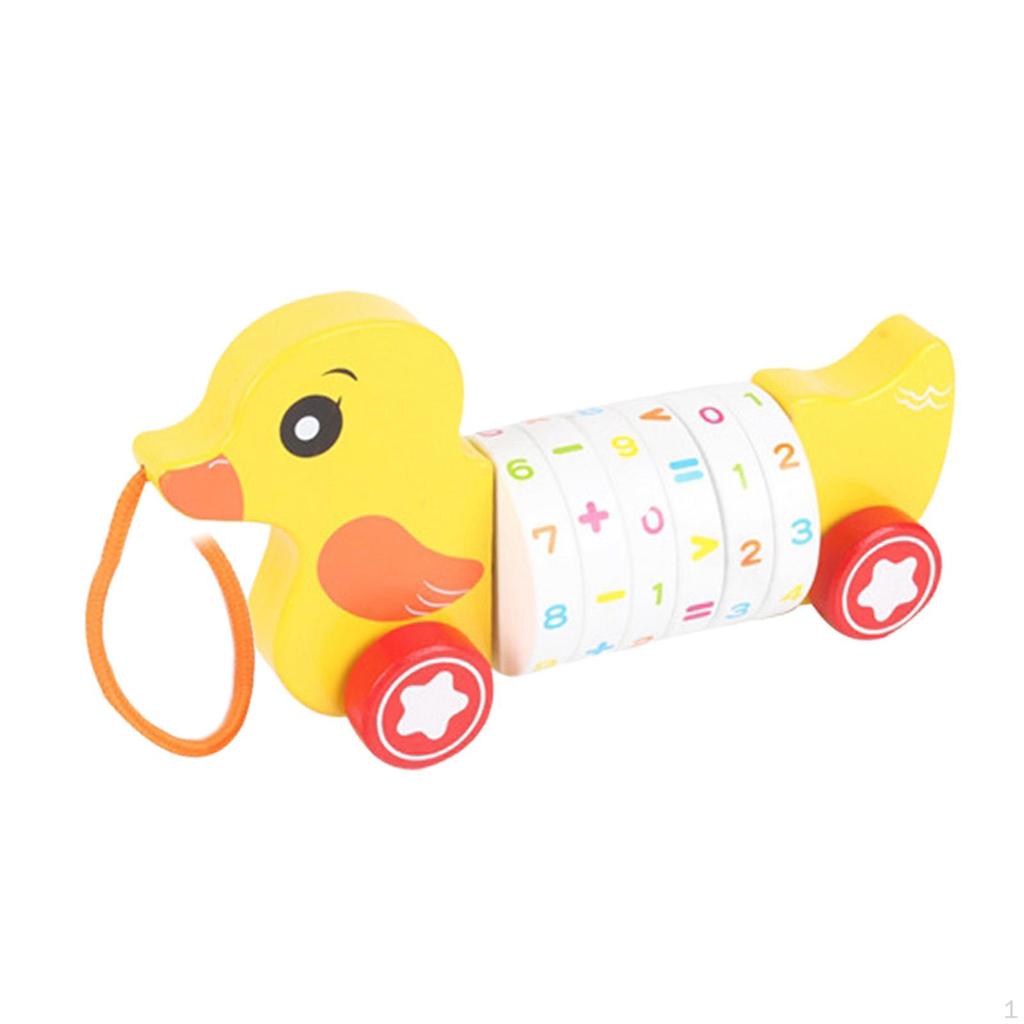 Animal Push and Pull Along Toys, Arithmetic Learning Toy, Toy for Kids Birthday Gifts
