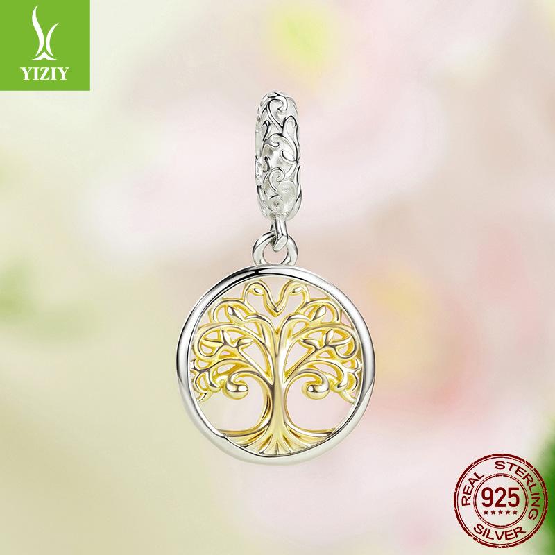 Warm Home Tree Of Life Diy Beaded Jewelry Accessories Love S925 Sterling Silver Lucky Pendant