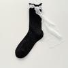 Female Summer Thin Heel Bow Mesh Breathable Sweet Lace Lace Boneless Tube Stack Socks