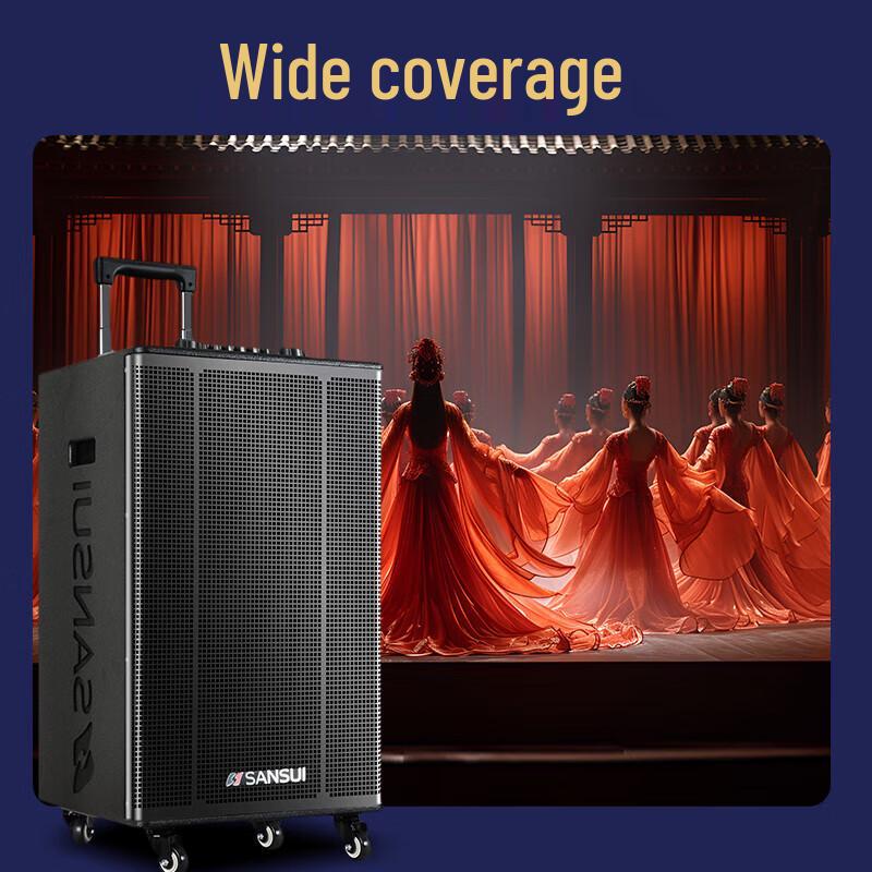 SANSUI E15 Deluxe Portable Outdoor Karaoke Speaker