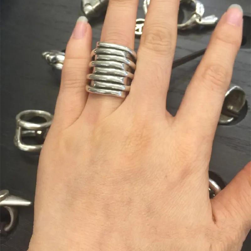 Silver Color Multilayer Simple Geometric Rings Charm Women Trendy Jewelry Vintage Party Accessories Gifts
