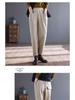 Women's Retro Casual Sport Harem Sweatpants with Elastic Waist and Big Pockets - Versatile for Autumn/Winter