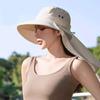 Women Sun Hat Bucket Hat with Large Shawl for Travel Hiking Shopping