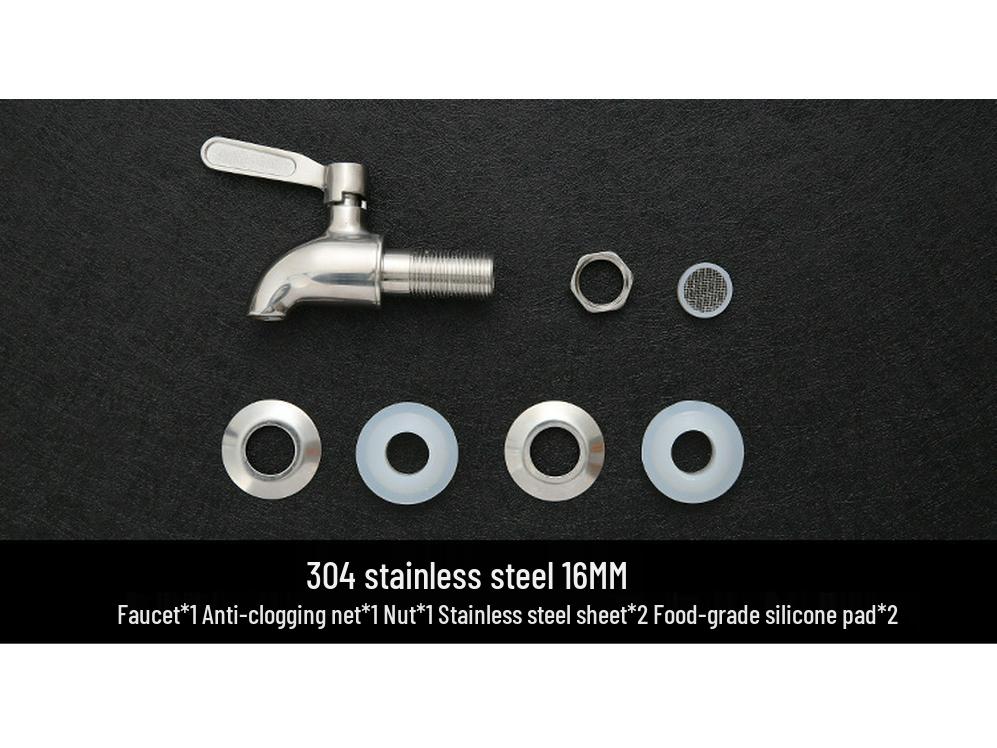 304 Edelstahl Infusionsbehälter Wasserhahn mit Keramikauslauf und Kupferventilschalter