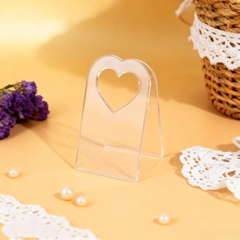 20 Piece Acrylic Luxury Triangle Gift Box Valentine's Day Gift Box Sugar Basket Birthday Party Transparent Wedding Gift Box Candy Packaging Box