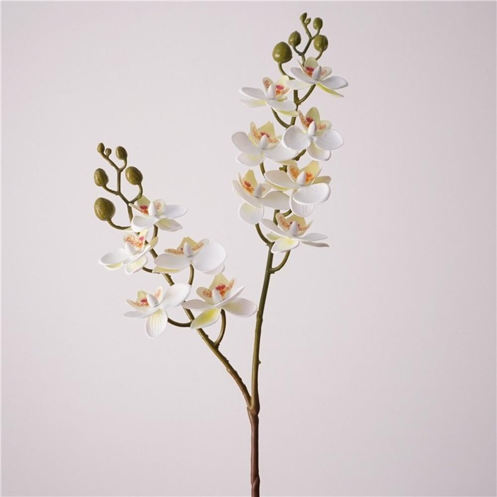 12 Heads Artificial Phalaenopsis Flower Single Branch Flower Arrangement Simulation Butterfly Orchid Moth Orchid DIY