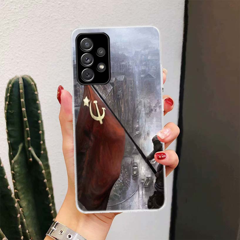 

Lenin Soviet Union Flag For Samsung Galaxy A51 A50 A71 A70 Phone Case A40 A41 A30 A31 A20E A21S A10 A11 A01 5G A6 A8 + A7 A9 Plu Samsung A50