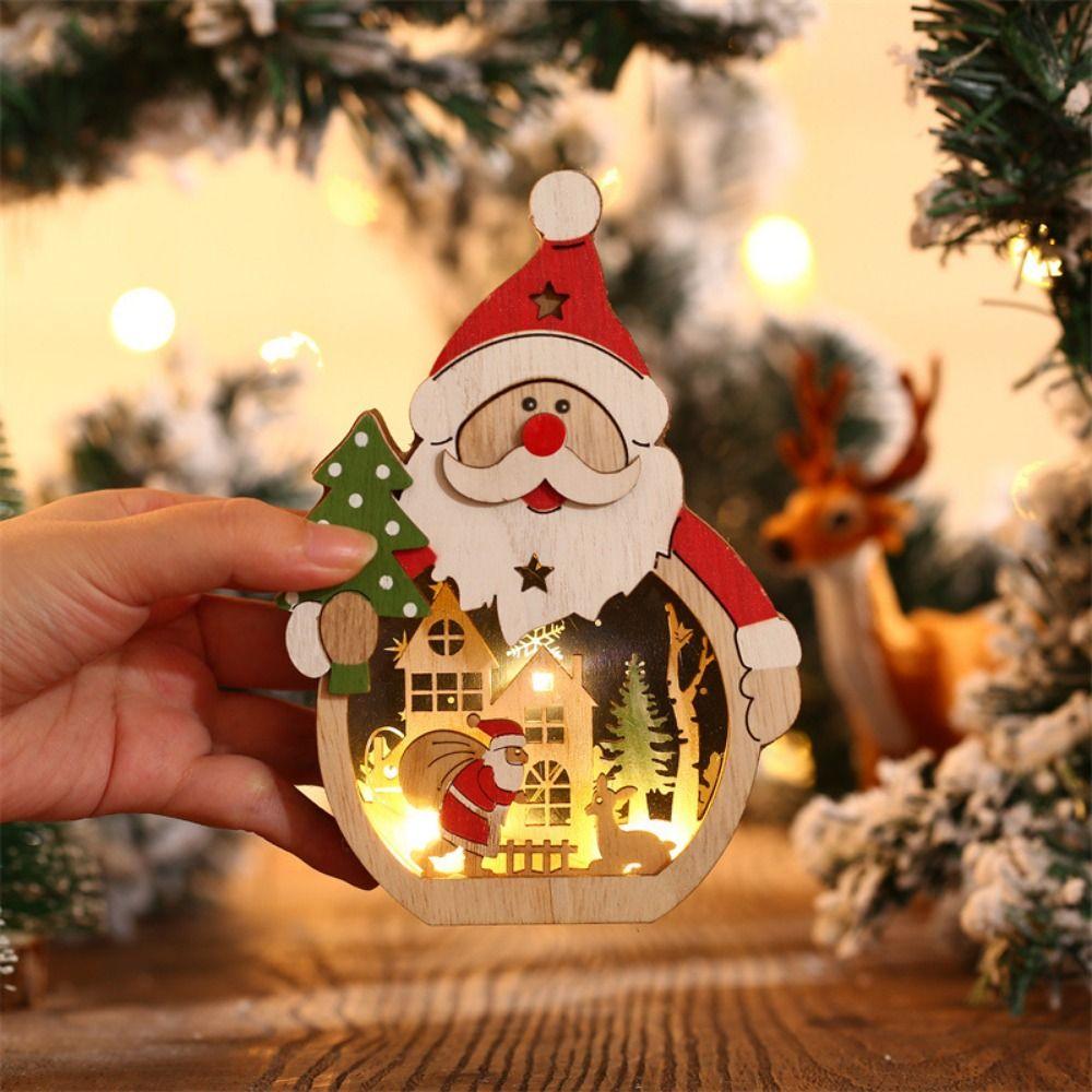 Household Santa Snowman Ornament Creative Christmas Light  Luminous Decor