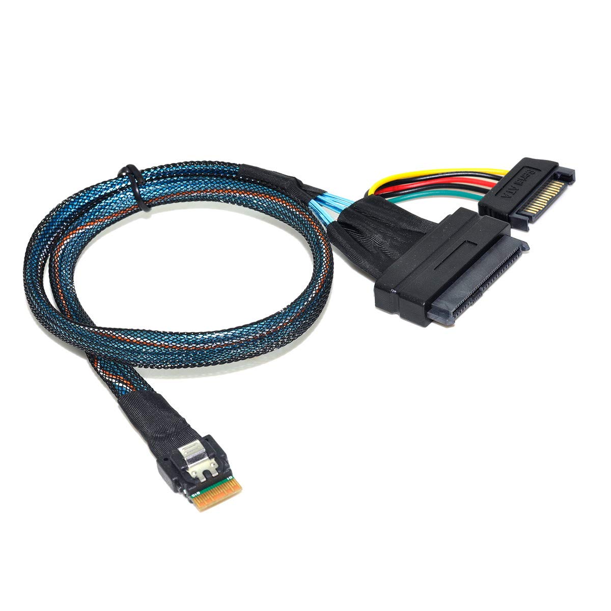

Кабель Cablecc U2 to Slimline 4i NVME PCIe SSD для материнської плати SSD 750 p3600 p3700 50CM U.2 SFF-8639 SFF-8654 M.2