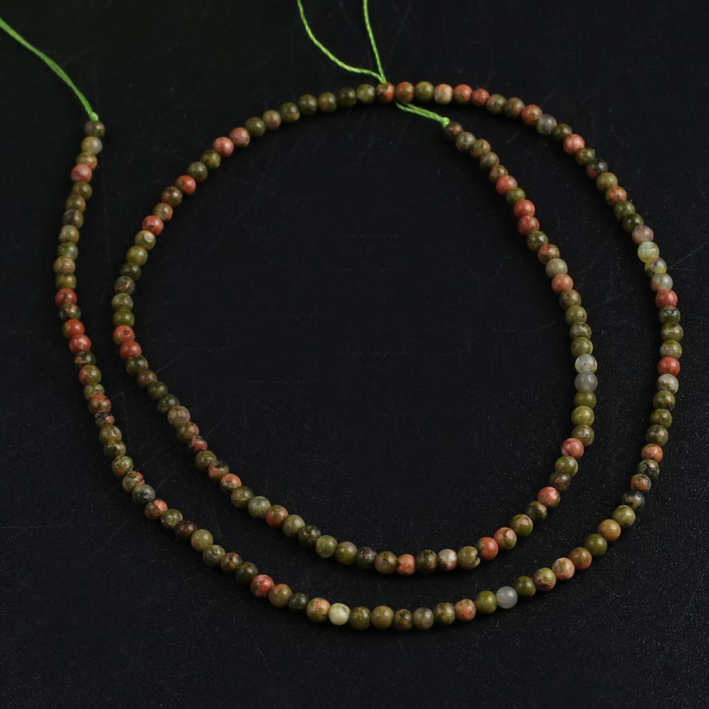 Isolation Beads 2 MM Natural Stone Unakite Round Beads For Jewelry Making DIY Necklace Bracelet Earrings Accessory