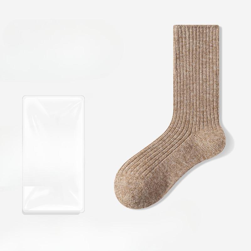 

Мужские зимние теплые и толстые бархатные деловые однотонные шерстяные гольфы 1 pair