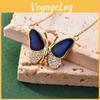 Colier Magnetic Elegant din Oțel Titanic, cu Fluture, Schimbător de Culoare, pentru Femei