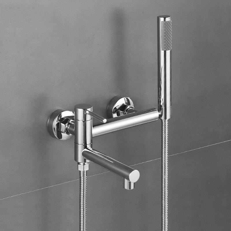 

Латунный Набор для Душа в Ванной Смеситель для Ванны Ручной Душевой Набор Простой Многофункциональный Душевой Смеситель Смеситель для Горячей и Холодной Воды